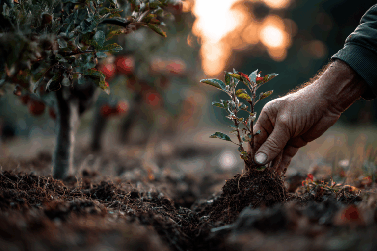 En bild som symboliserar att varumärket är trädet och frukten kampanjen