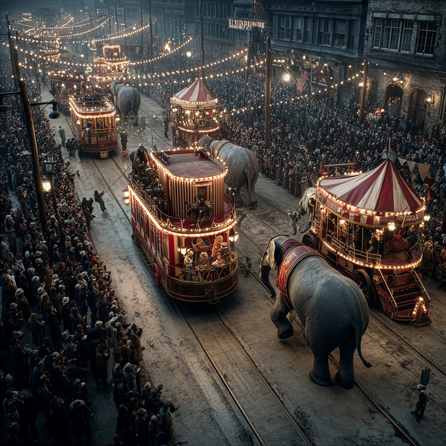 Bild på en cirkusparad som en metafor på något som gått viralt